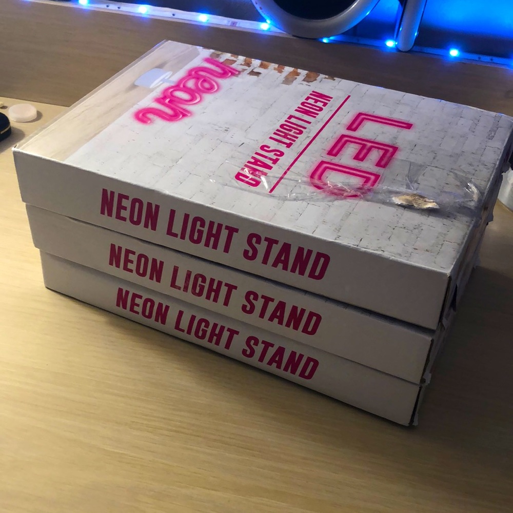 (Used)  LED Neon Light Stands (GOOD CONDITION)